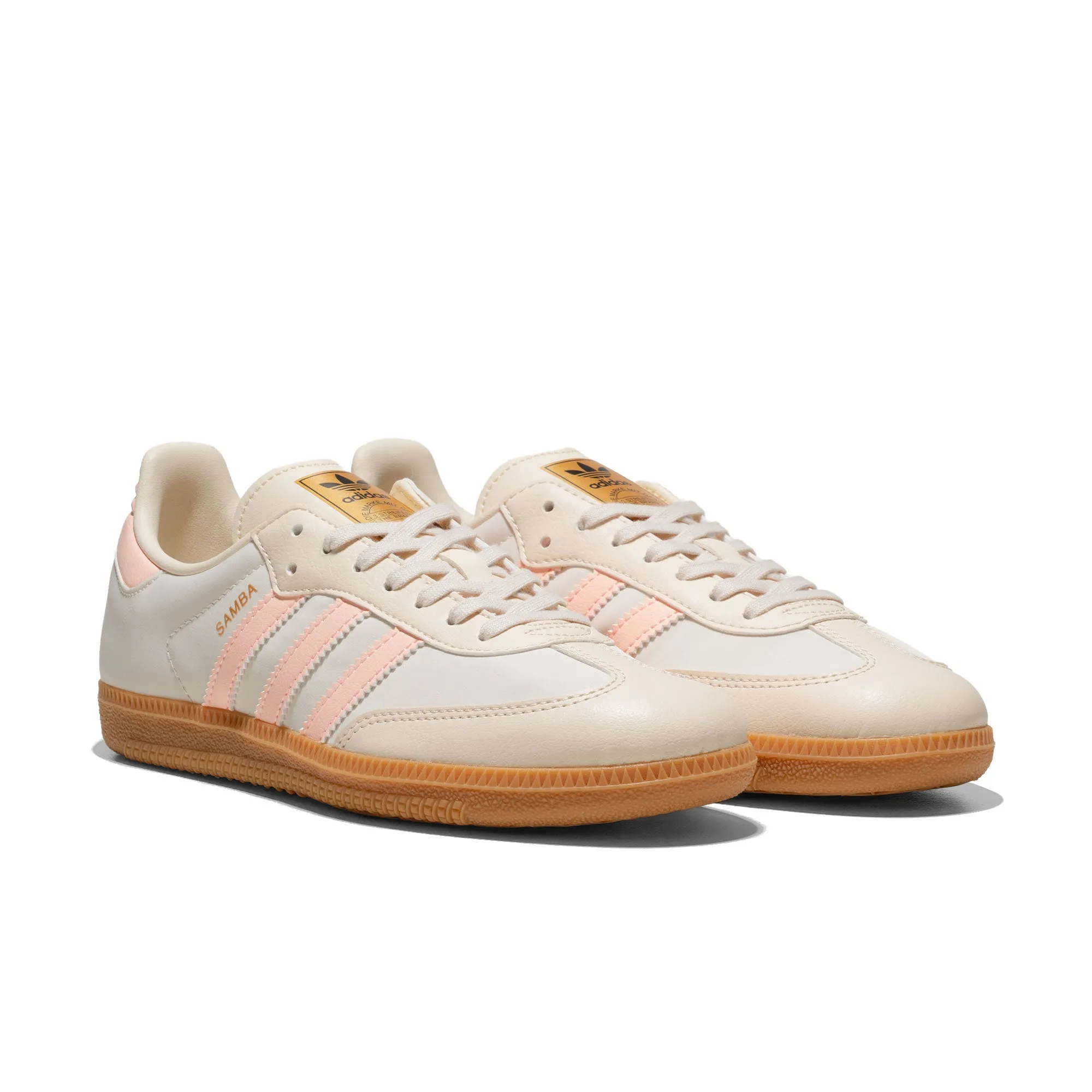 Ergonomic Shape Adidas Originals Samba OG J Wonder White/Clear Orange/Gum