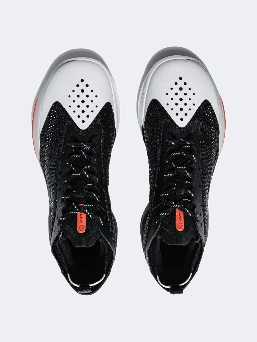 Cushioned Midsole Erke Men Basketball Shoes Black/White