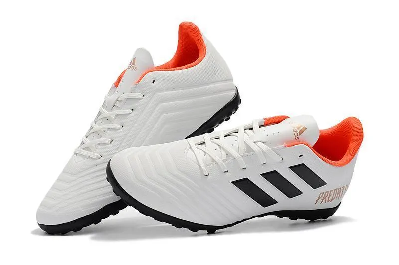 New Adidas Predator 18.4 TF Soccer Cleats Shoes Gray Black Orange Tight Lining
