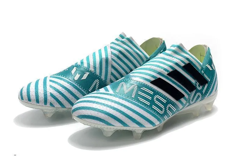 Lateral Stability New Adidas Nemeziz FG Agility TPU Soccer Cleats Shoes Blue White