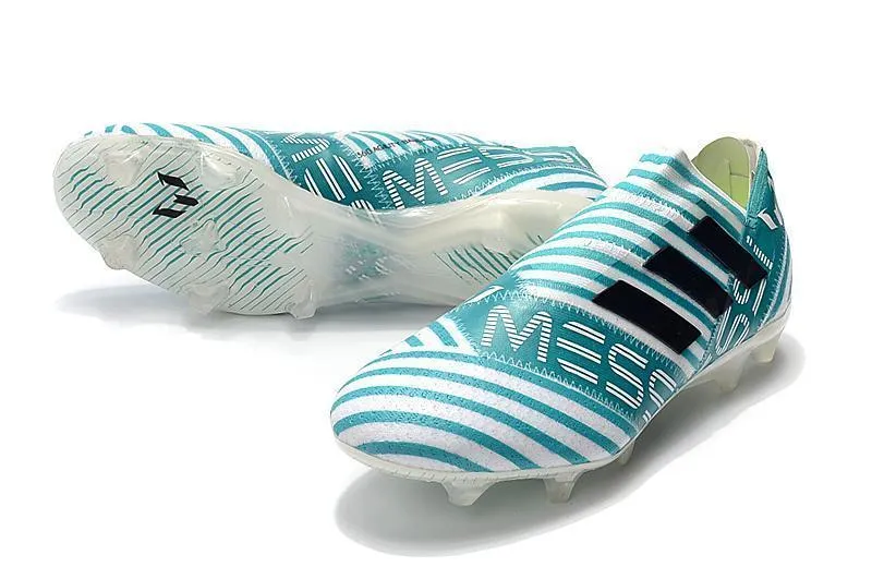 New Adidas Nemeziz FG Agility TPU Soccer Cleats Shoes Blue White Step Stability Game Routine