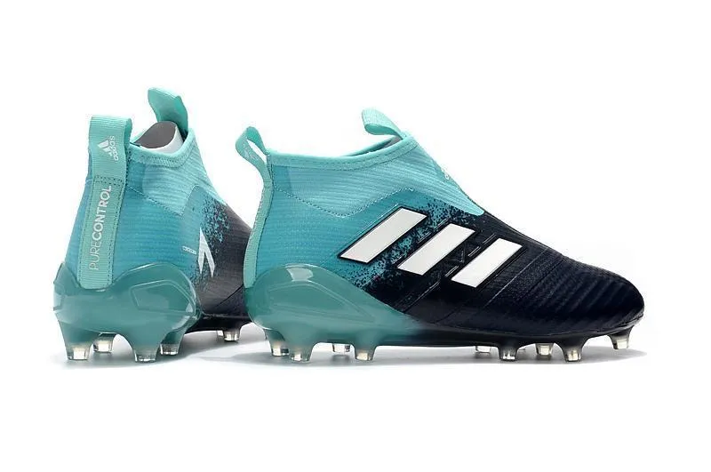 Training Goals Quick Move Adidas ACE FG Soccer Cleats Shoes Blue Skyblue White