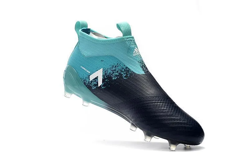 No Friction Youth Training Adidas ACE FG Soccer Cleats Shoes Blue Skyblue White