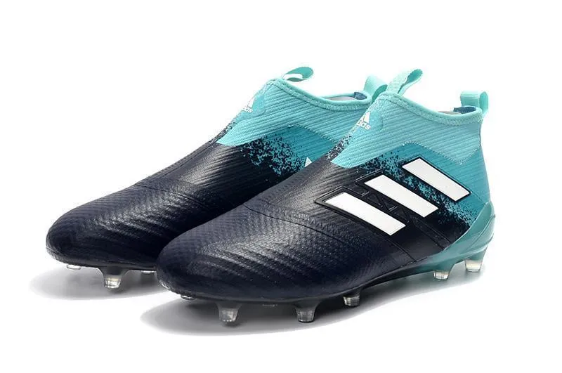 Pace Control Stamina Focus Adidas ACE FG Soccer Cleats Shoes Blue Skyblue White