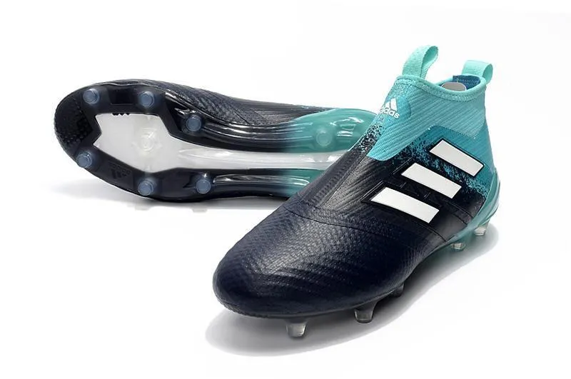 Tight Lining Adidas ACE FG Soccer Cleats Shoes Blue Skyblue White