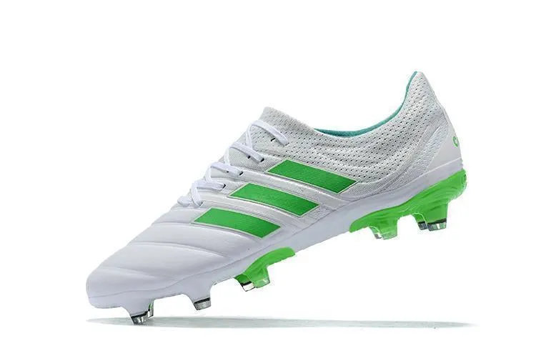 Sharp Turns Adidas Copa 19.1 FG Soccer Cleats Shoes White Green