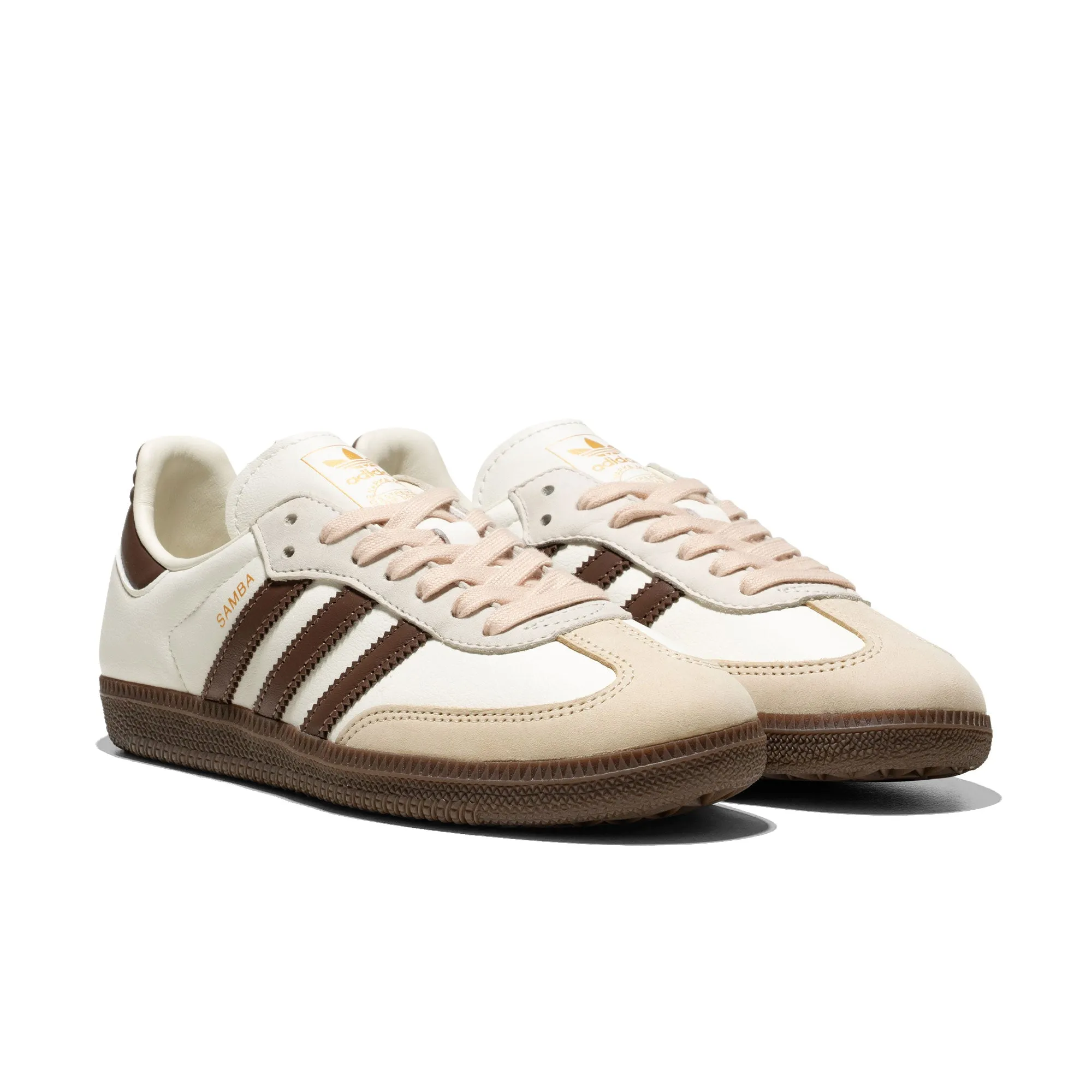 Sustainable Rubber Compound Non Slip Heel Guard Adidas Originals Samba OG W Off White/Earth Strata/Gum
