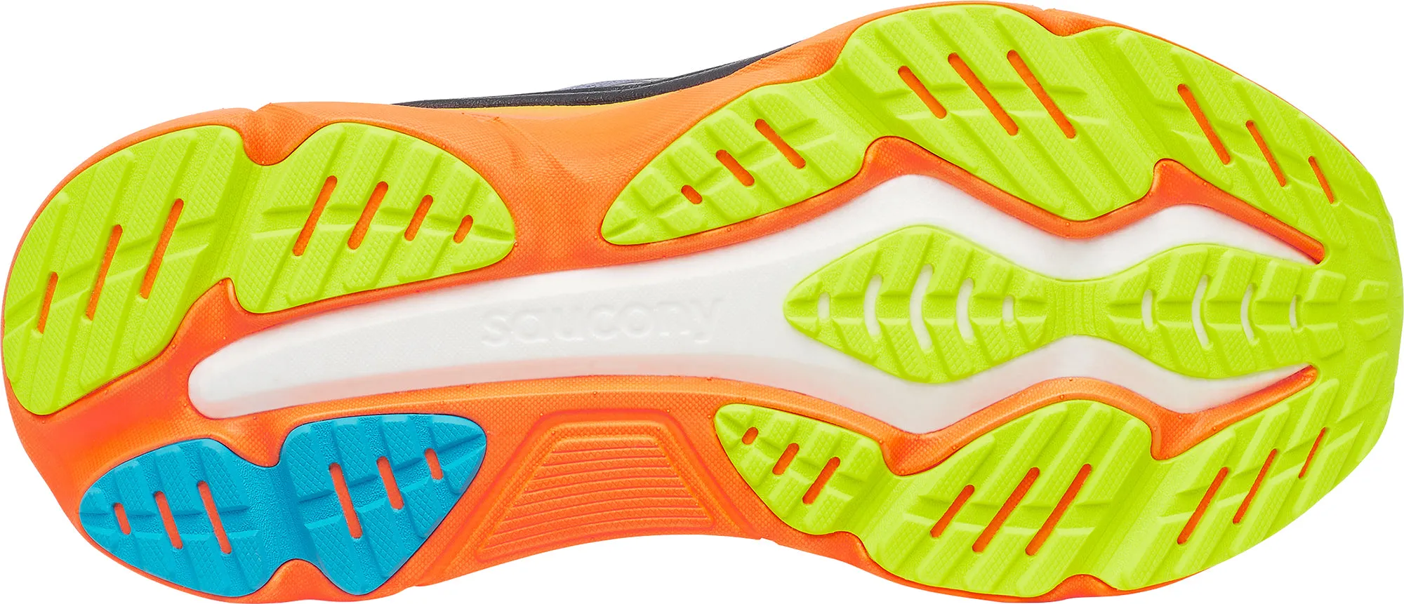 Micro Textured Insole Night running safety Saucony Hurricane 25 Mens Running Shoes - Grey