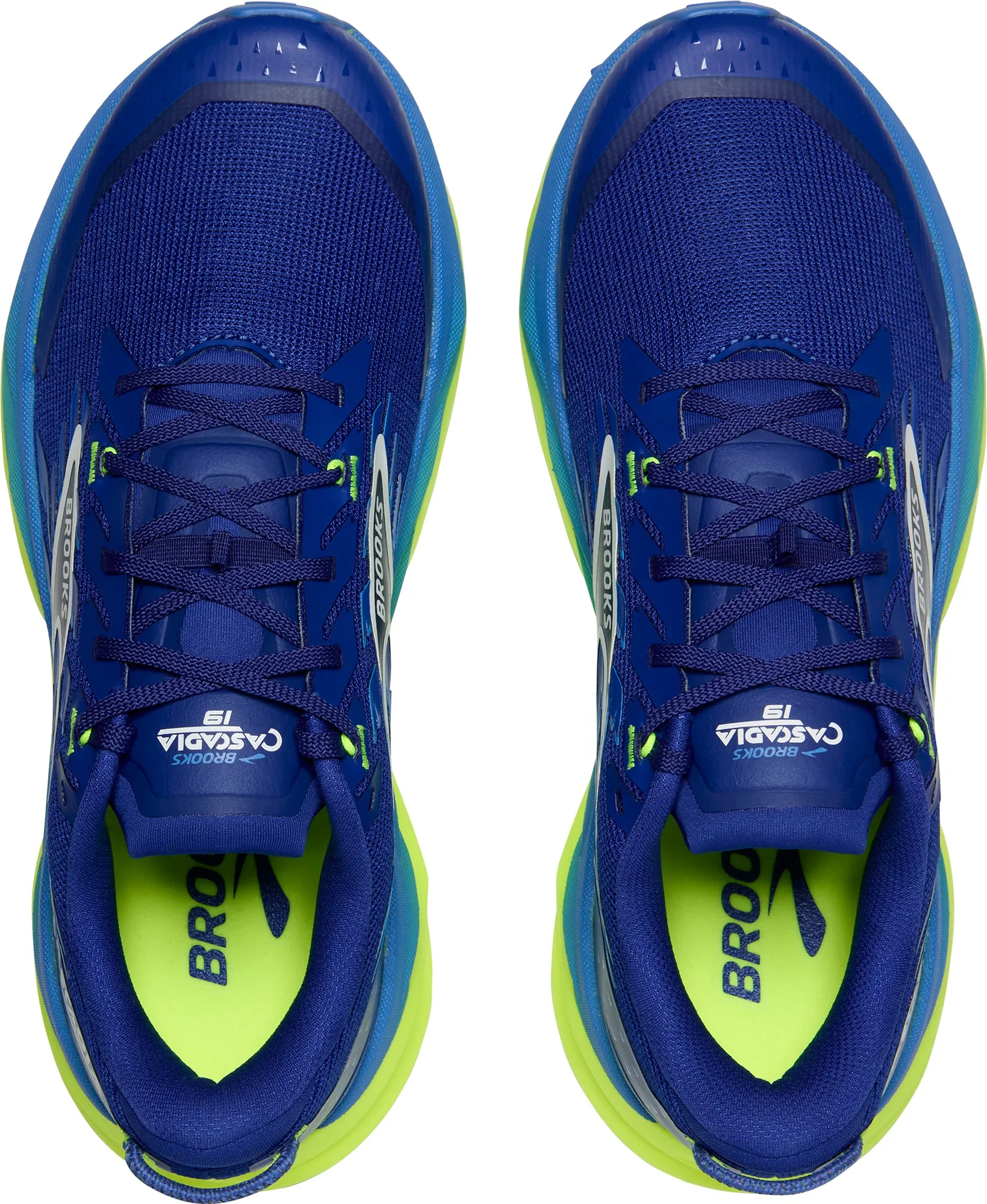 Brooks Cascadia 19 WIDE FIT Mens Trail Running Shoes - Blue weight loss fluorescent