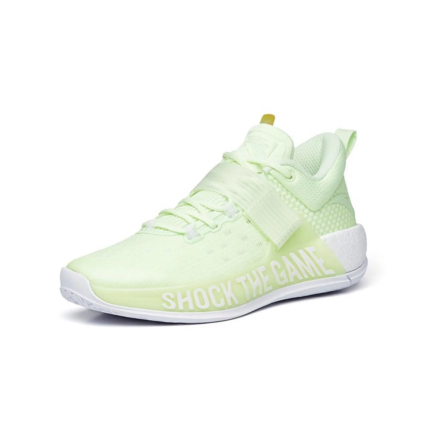 Compression Molded Midfoot Flat Sole Anta Shock Sweep 4 Wear-resistant Breathable Basketball Shoes - Fluorescent green