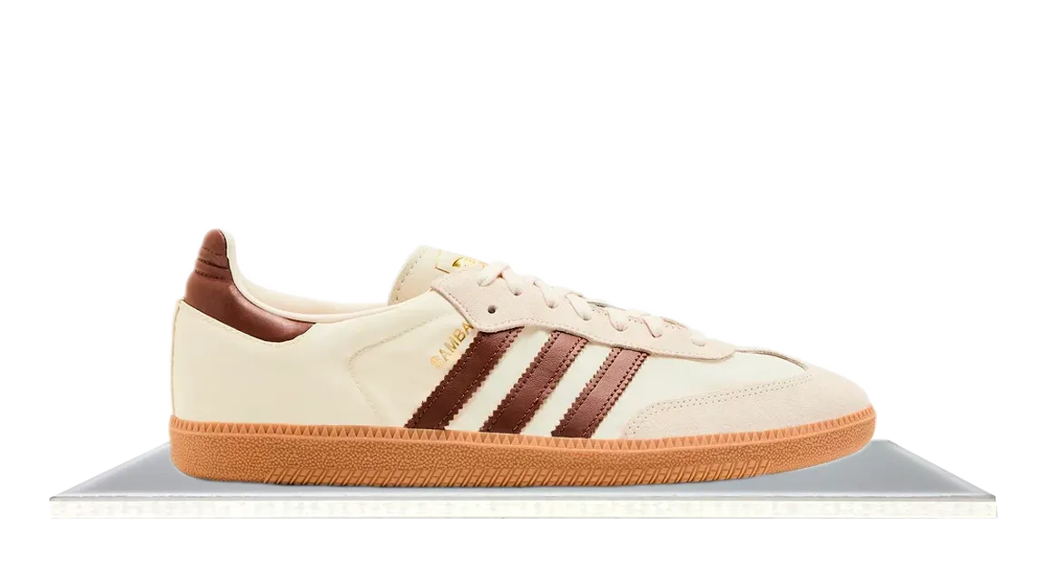 Adidas Samba Cream White Preloved Brown Lightweight Frame Studded Trim
