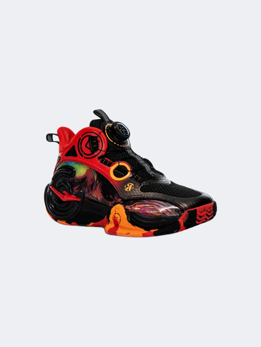 Breathable Road Trip Erke Gs-Boys Basketball Shoes Black/Red