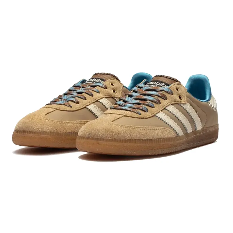 Adidas Samba Nylon Wales Bonner Desert White Comfort Enhancement Orange Pop