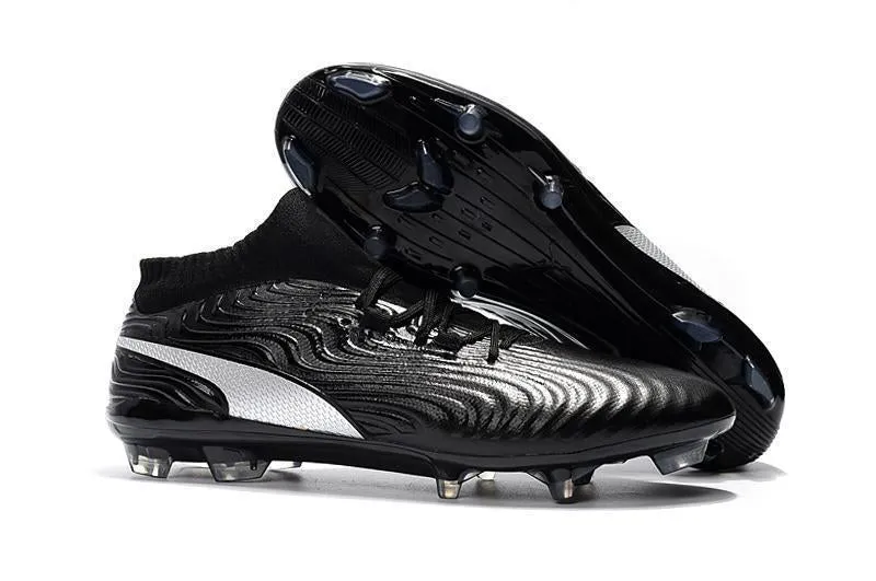 Play Maker PUMA ONE 18.1 FG Soccer Cleats Black Volt Silver
