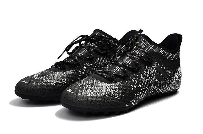 Cushioning Support Touch Focus New Adidas Weave TANGO Series TF Small Grass Spike Soccer Cleats Shoes Black Gray