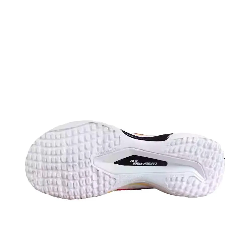 Midsole Technology Anti Slip Traction ??Shi Yu Qi??Li-Ning Invincible Ace Badminton Shoes - White/Yellow/Blue