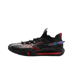 Lockdown Ankle Strap Li Ning Saga Pro Badminton Shoes - Black Samurai