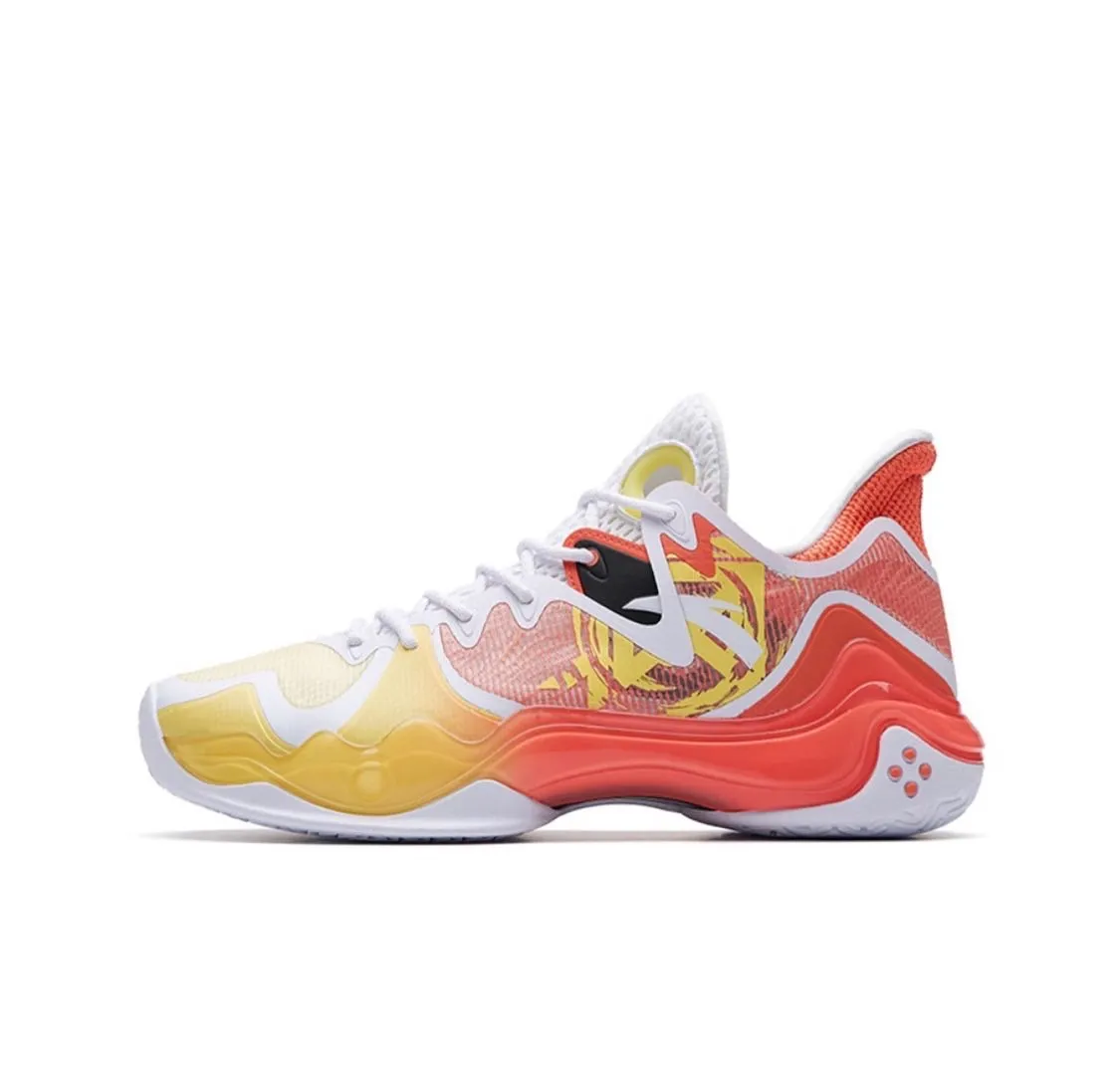 Anta Shock Wave 4 - Orang/Yellow Comfortable Stretch Balanced Drop Design