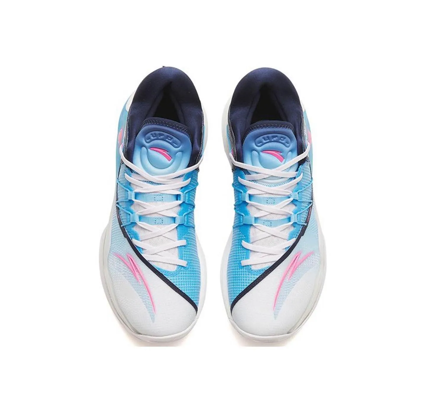Anta Skyline 1 Nitrogen Tech Pro Basketball Shoes - Blue/White PU midsole Lace Lock Technology