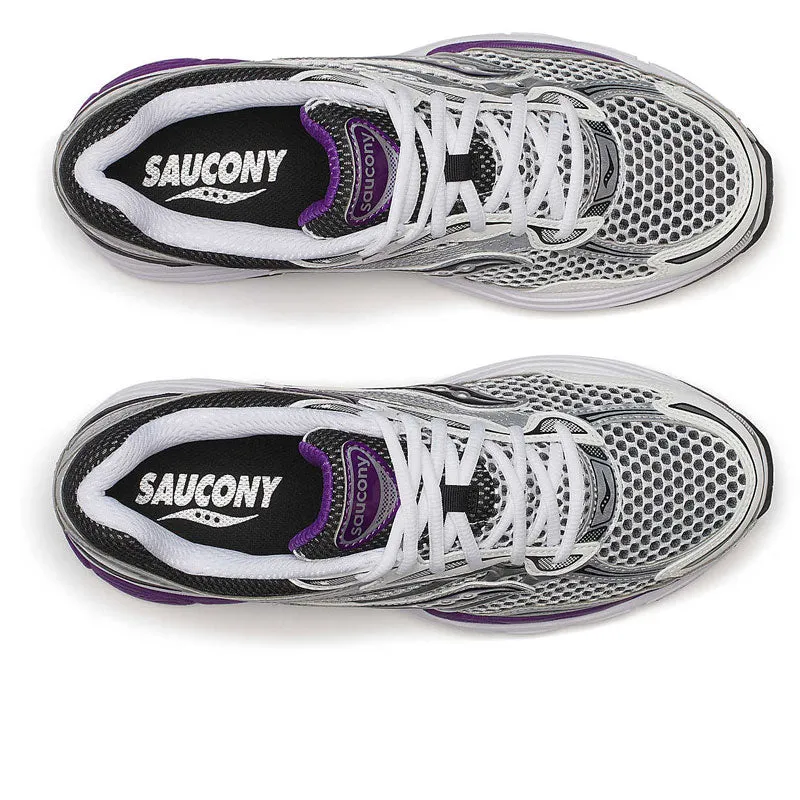 running in a ditch area shoes Saucony ProGrid Omni 9 Silver | Purple S70739-10
