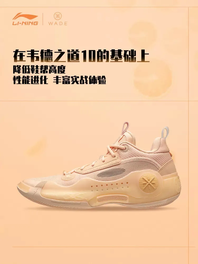 Li Ning Way of Wade 10 Low - Orange Quality craftsmanship KnittedUpper