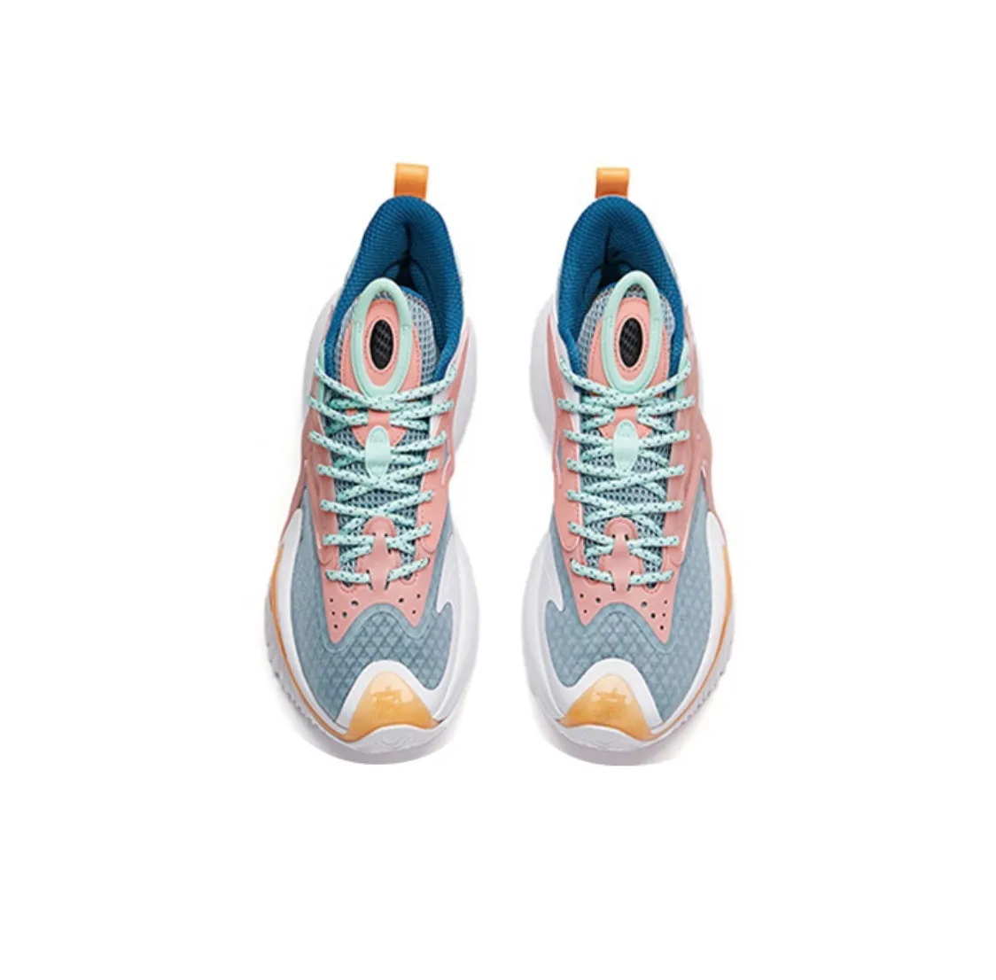 Anta Men's Shock The Game 5.0 Crazy Tide 3.0 High Basketball Shoes Pink/Green Hyper Elastic
