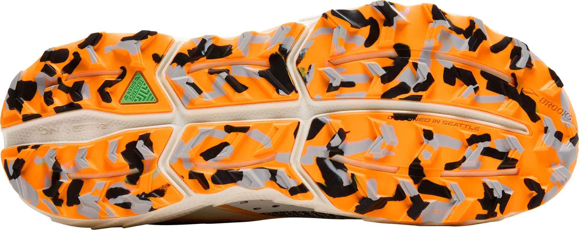 heavy - use Customizable Fit Technology Brooks Cascadia 18 Mens Trail Running Shoes - Black