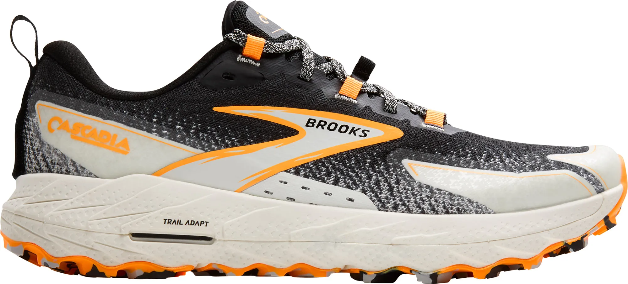 Brooks Cascadia 18 Mens Trail Running Shoes - Black Aerodynamic Upper Weave