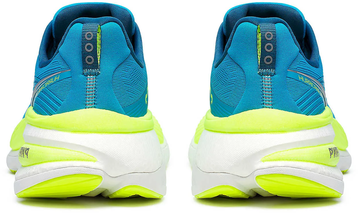 road runner Reinforced Sides Saucony Hurricane 24 Mens Running Shoes - Blue