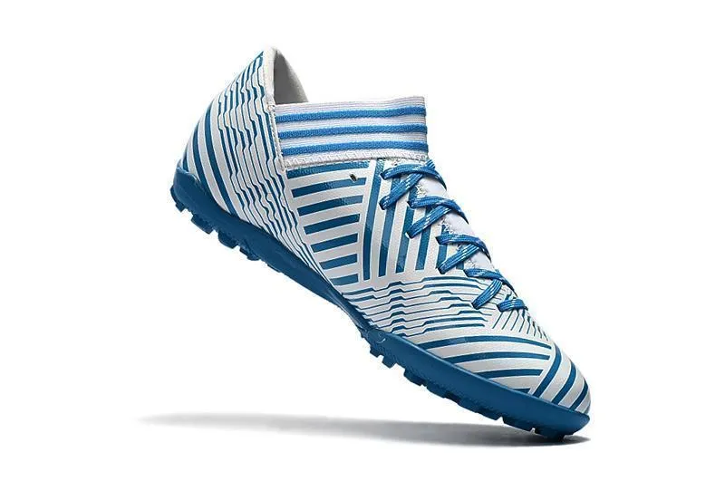 Champion Form New Adidas Nemeziz Series TF Soccer Cleats Shoes Blue White Black