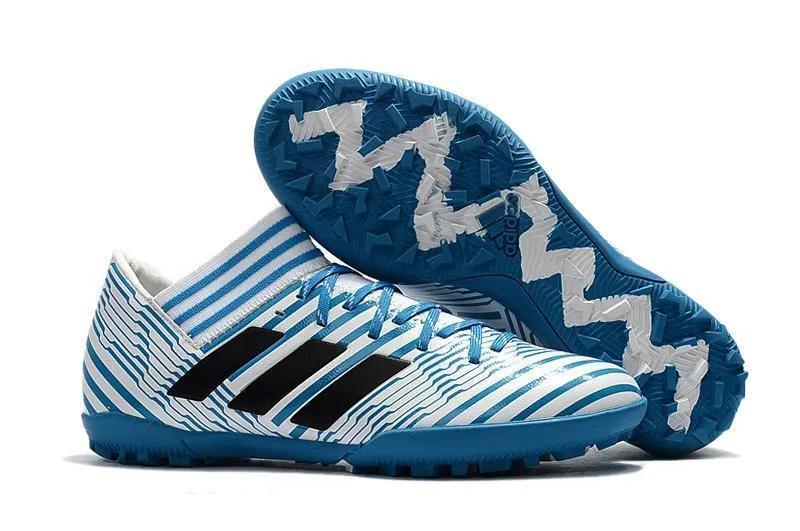 Training days All Day Comfort New Adidas Nemeziz Series TF Soccer Cleats Shoes Blue White Black