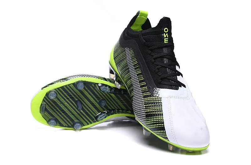 Puma One 5.1 FG AG Soccers Cleats Shoes Green Black Impact absorption
