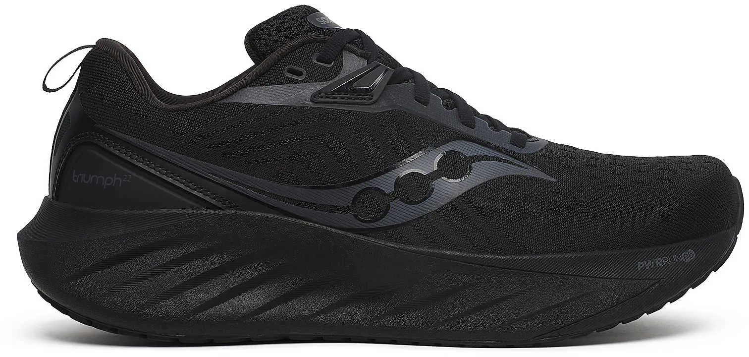 Saucony Triumph 22 Mens Running Shoes - Black ventilation - enhanced shoes