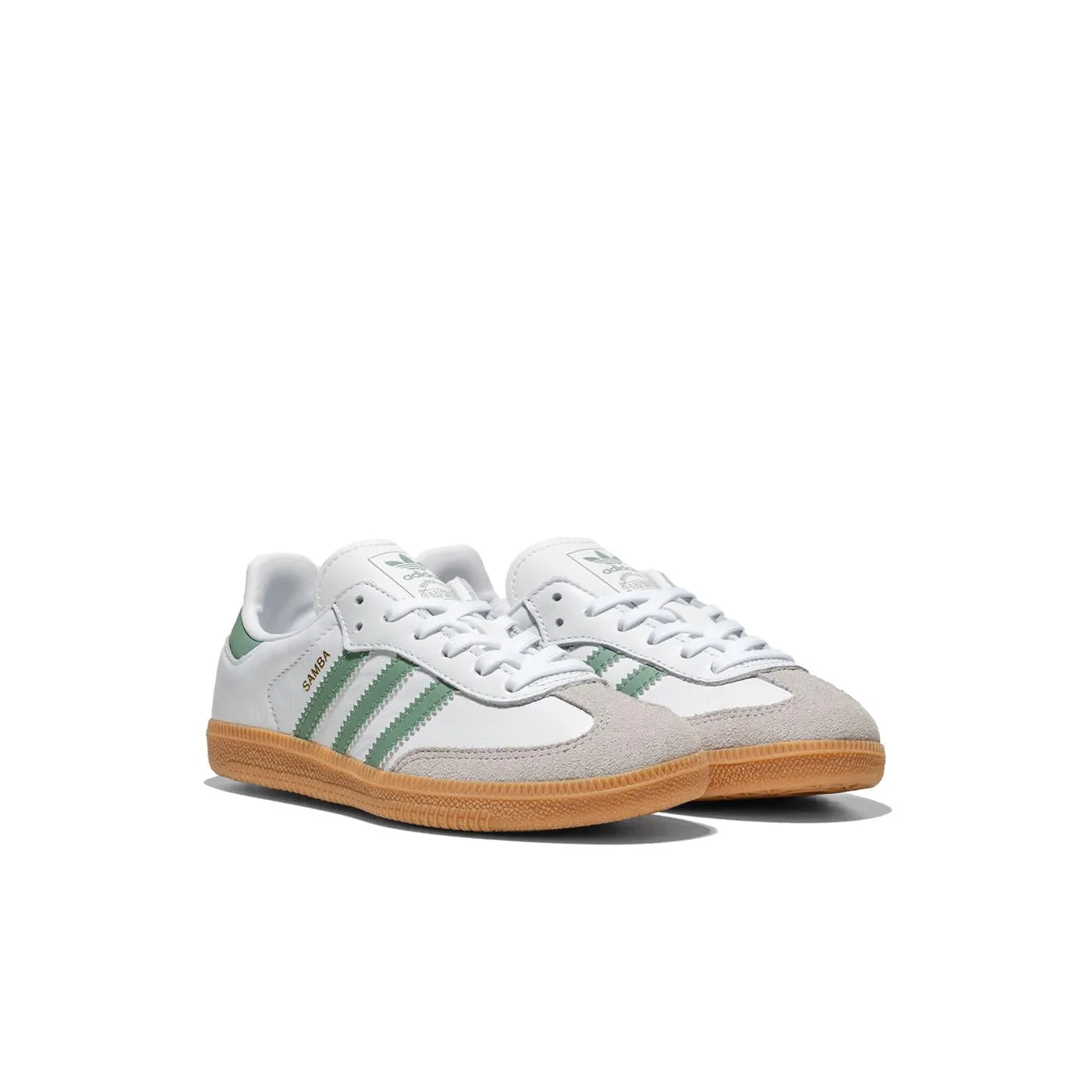 Adidas Originals Samba OG C Ftwr White/Silver Green/Gum Slip   Resistant Sole