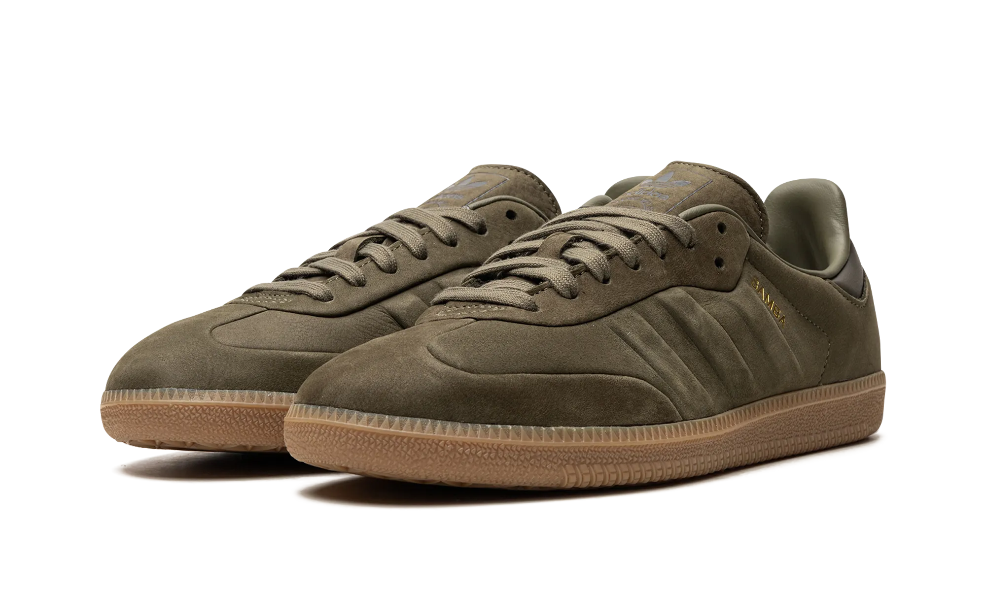 Adidas Samba "Olive Strata Gum" Neutral Color Soft Footbed Mold