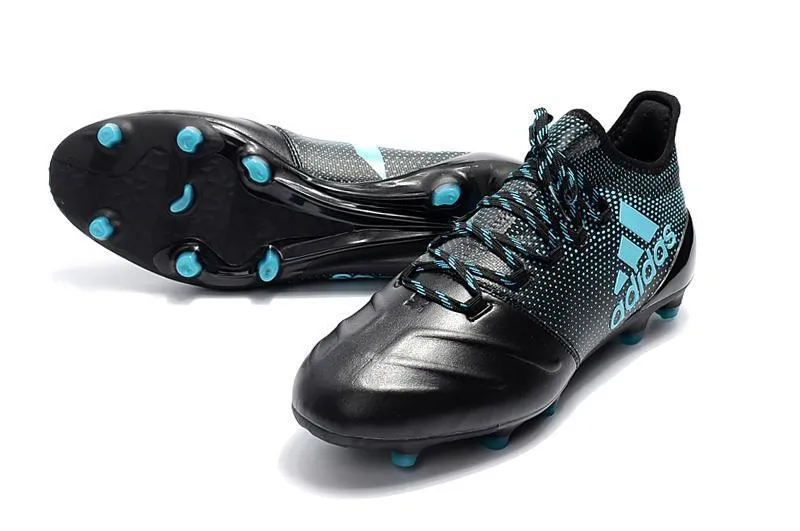 Ball Mastery New Adidas X Series Leather FG Soccer Cleats Shoes Black Blue