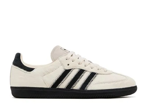 Adidas Samba OG Wonder White Black Pony Fashionable Step Sand Hike