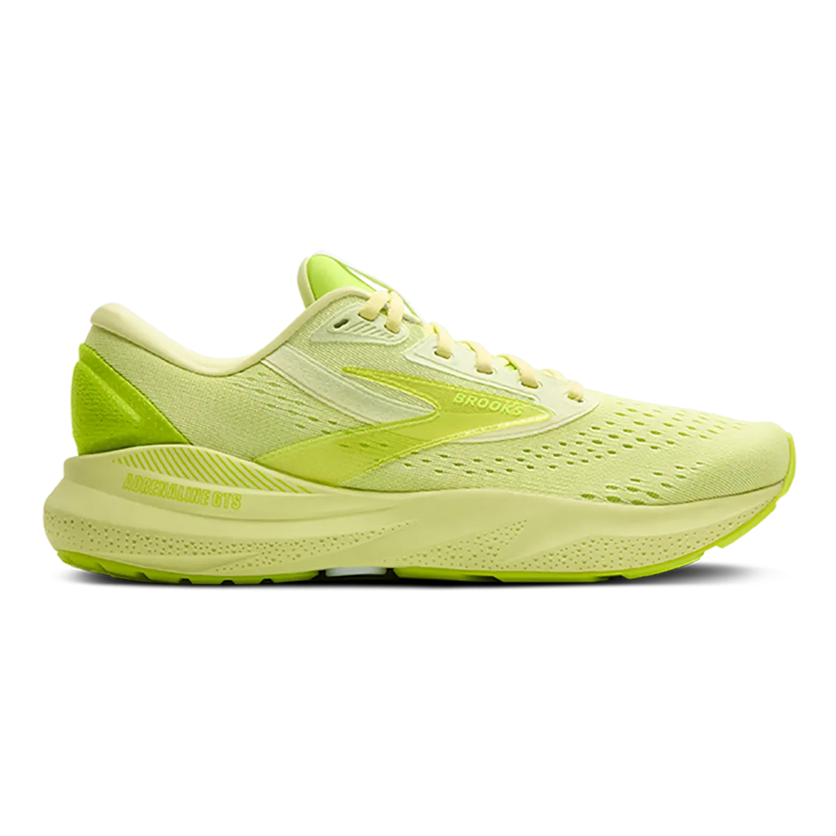Brooks Adrenaline GTS 24 Lime Green - Nightlife river shoes lace - up closure