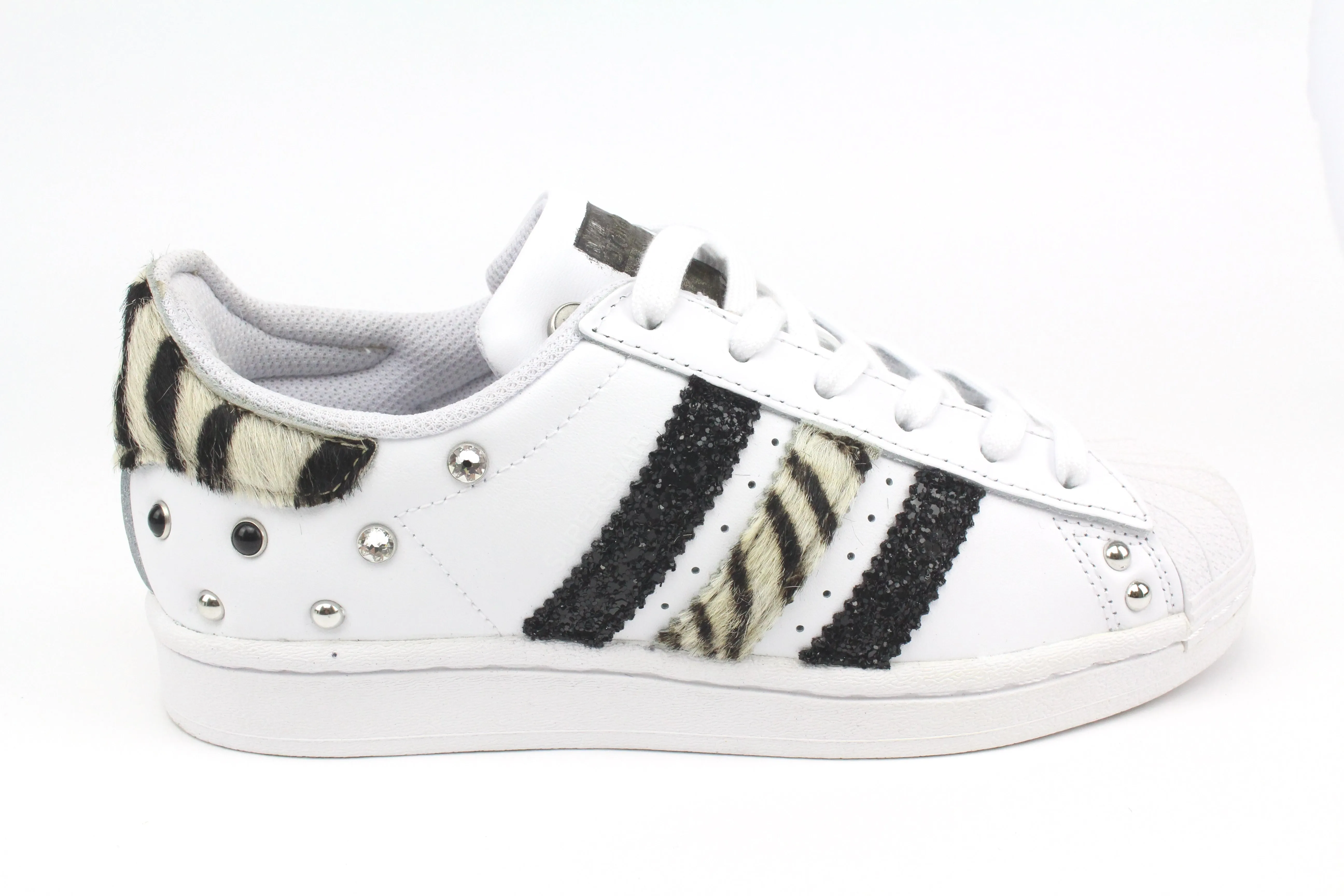 Summit Run Rock Hike Adidas Superstar Zebrate Glitter  Borchie & Perle