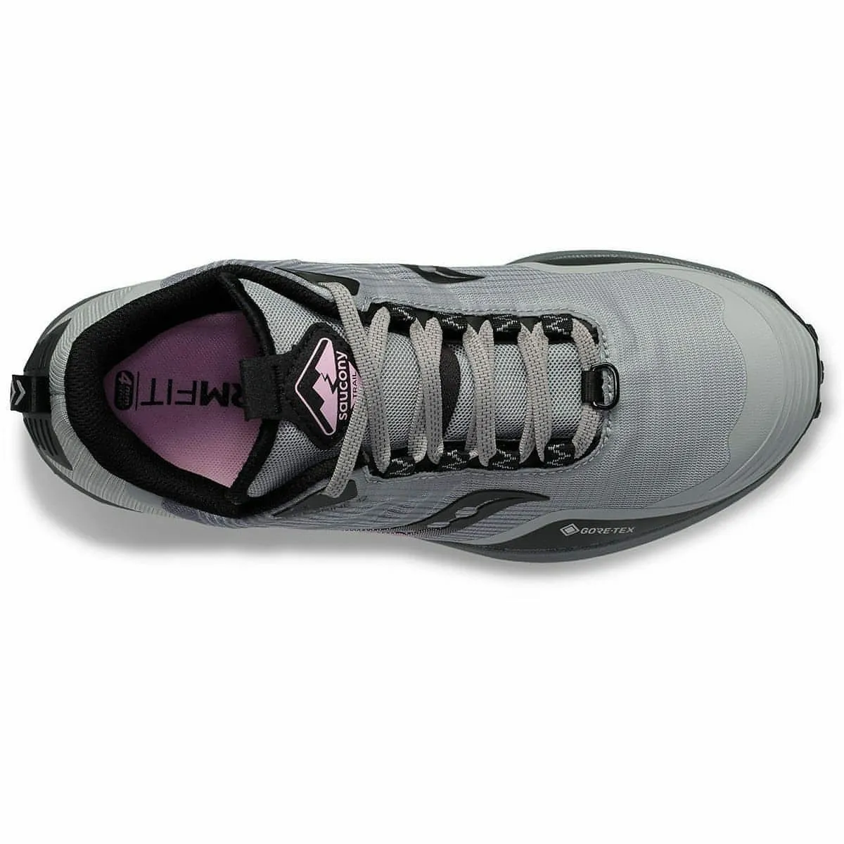 Anti Slip Interior Saucony Peregrine 12 GORE-TEX Womens Trail Running Shoes - Grey