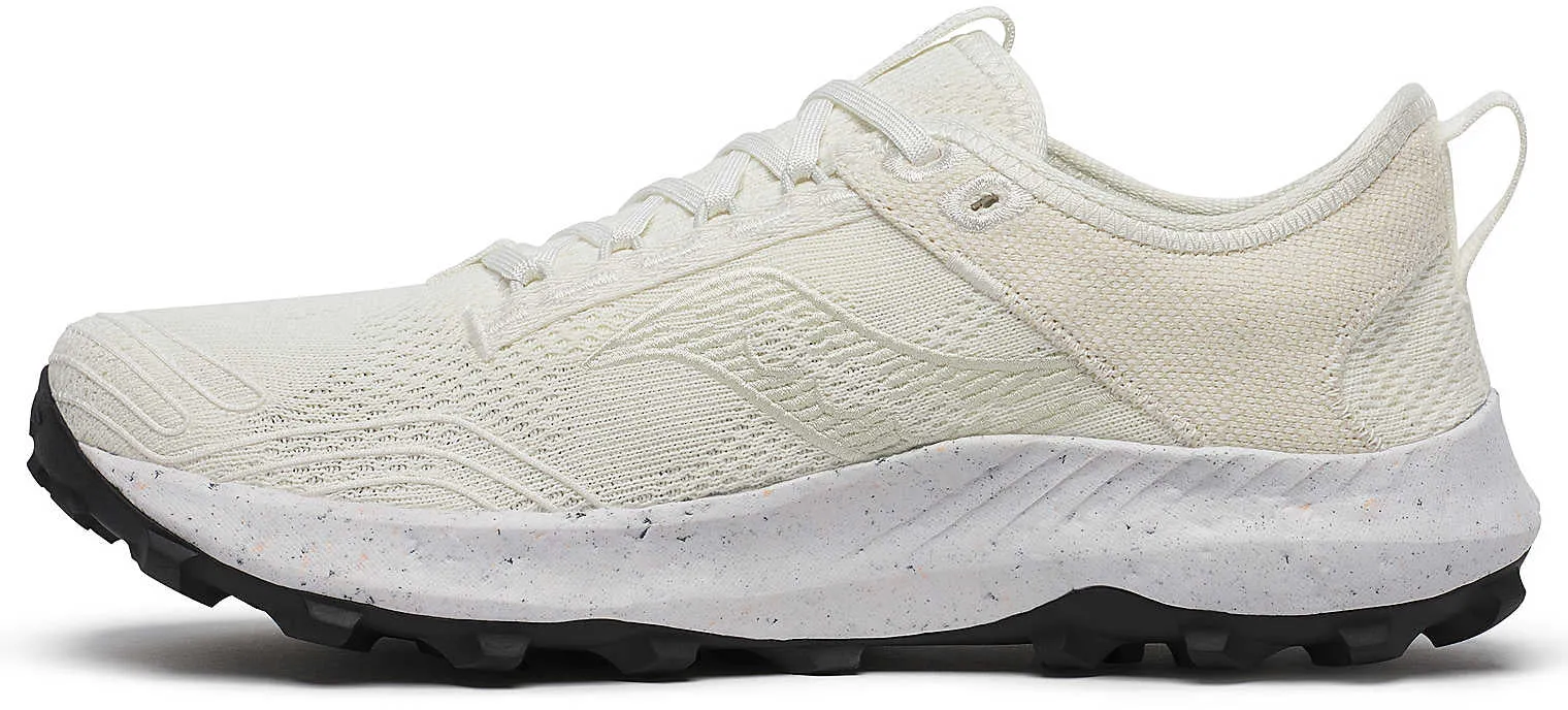Saucony Peregrine RFG Mens Trail Running Shoes - White flexible leather shoes