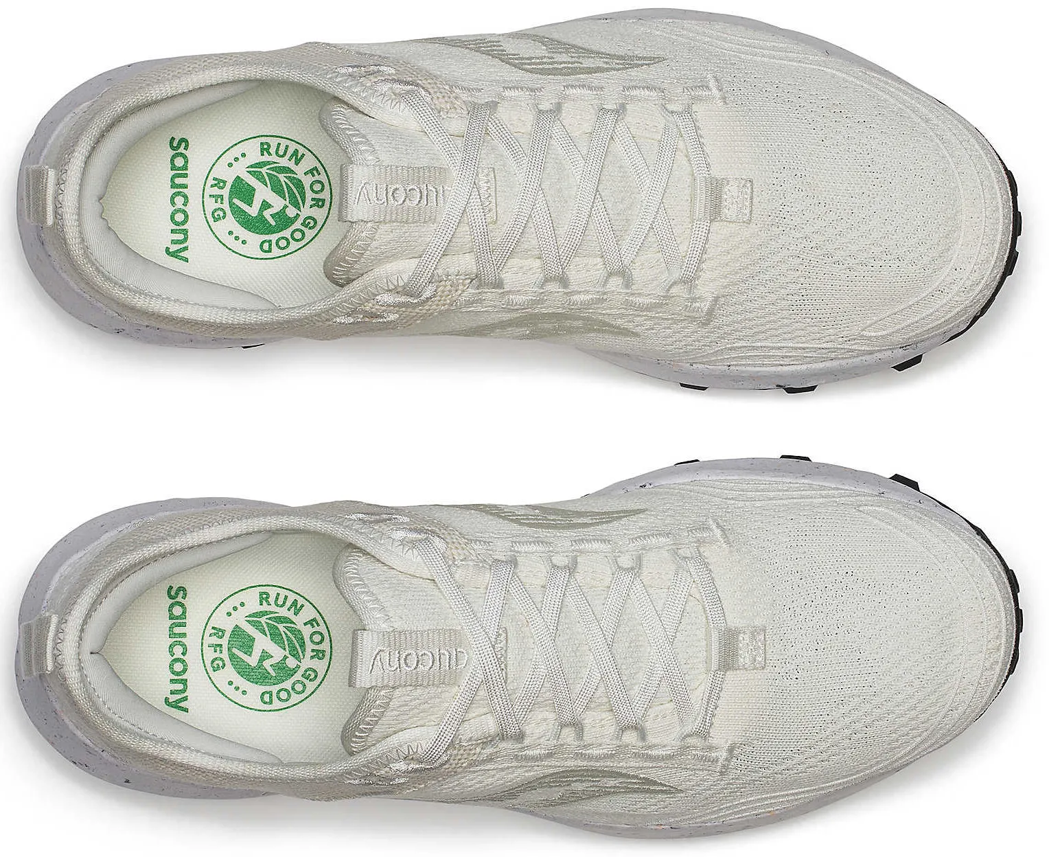 stain - resistant shoe feature running with a watch Saucony Peregrine RFG Mens Trail Running Shoes - White