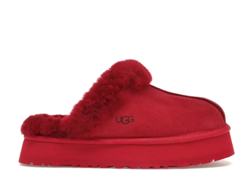 UGG Disquette Slipper Samba Red Fast Entry Trendy Fit