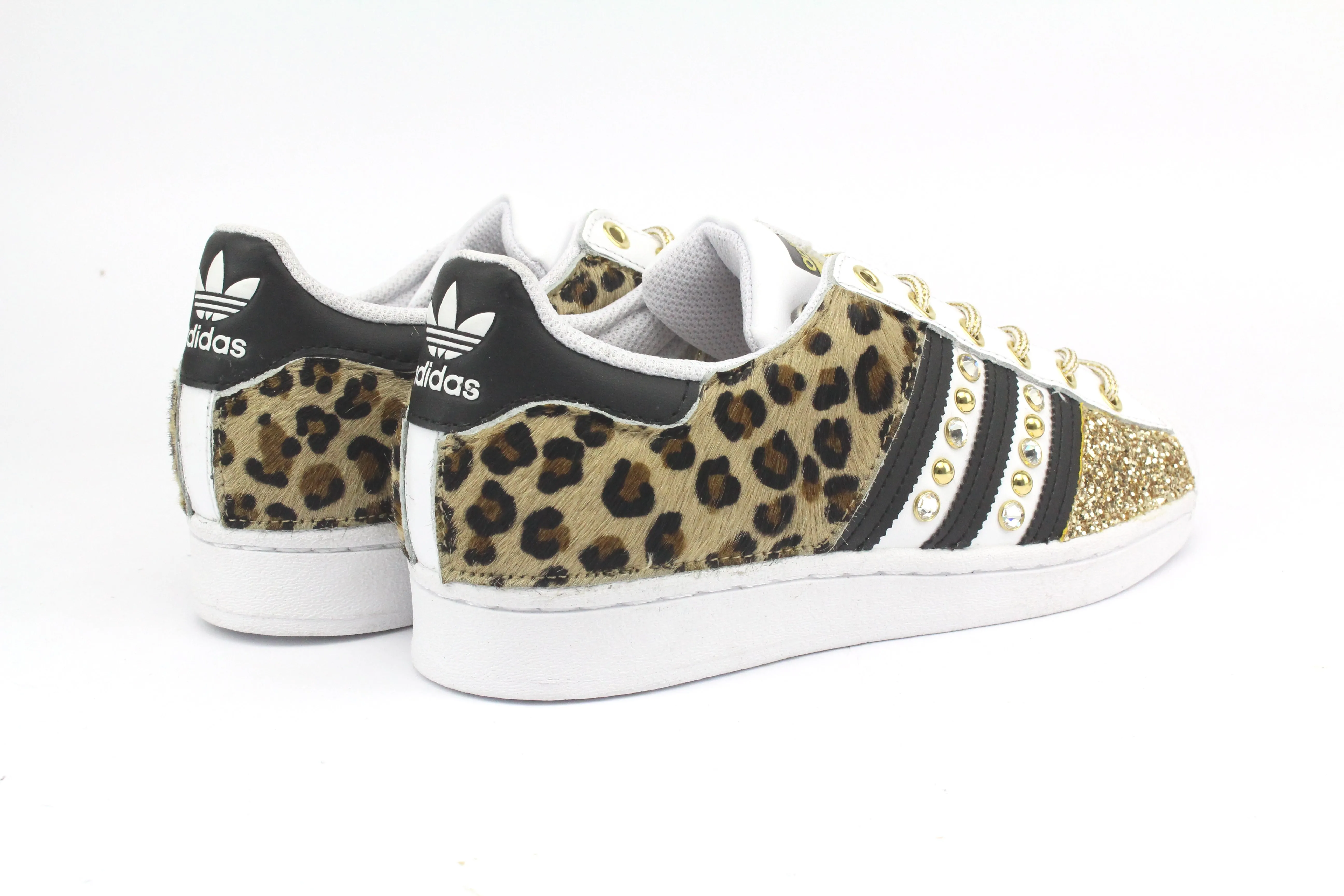 Adidas Superstar Maculate Glitter Gold Borchie & Strass Calm Walk Weekend Trip