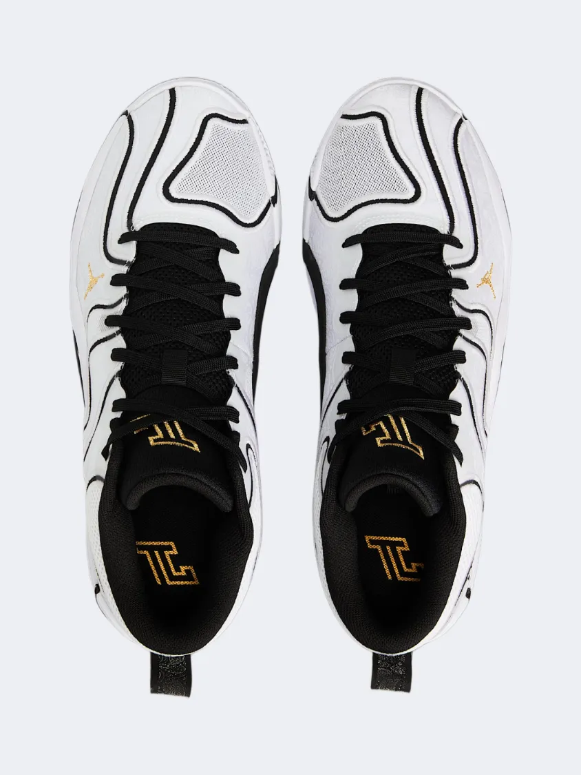 Nike Tatum 3 Tunnel Walk Men Basketball Shoes White/Black/Gold Comfortable fit Garden Mood