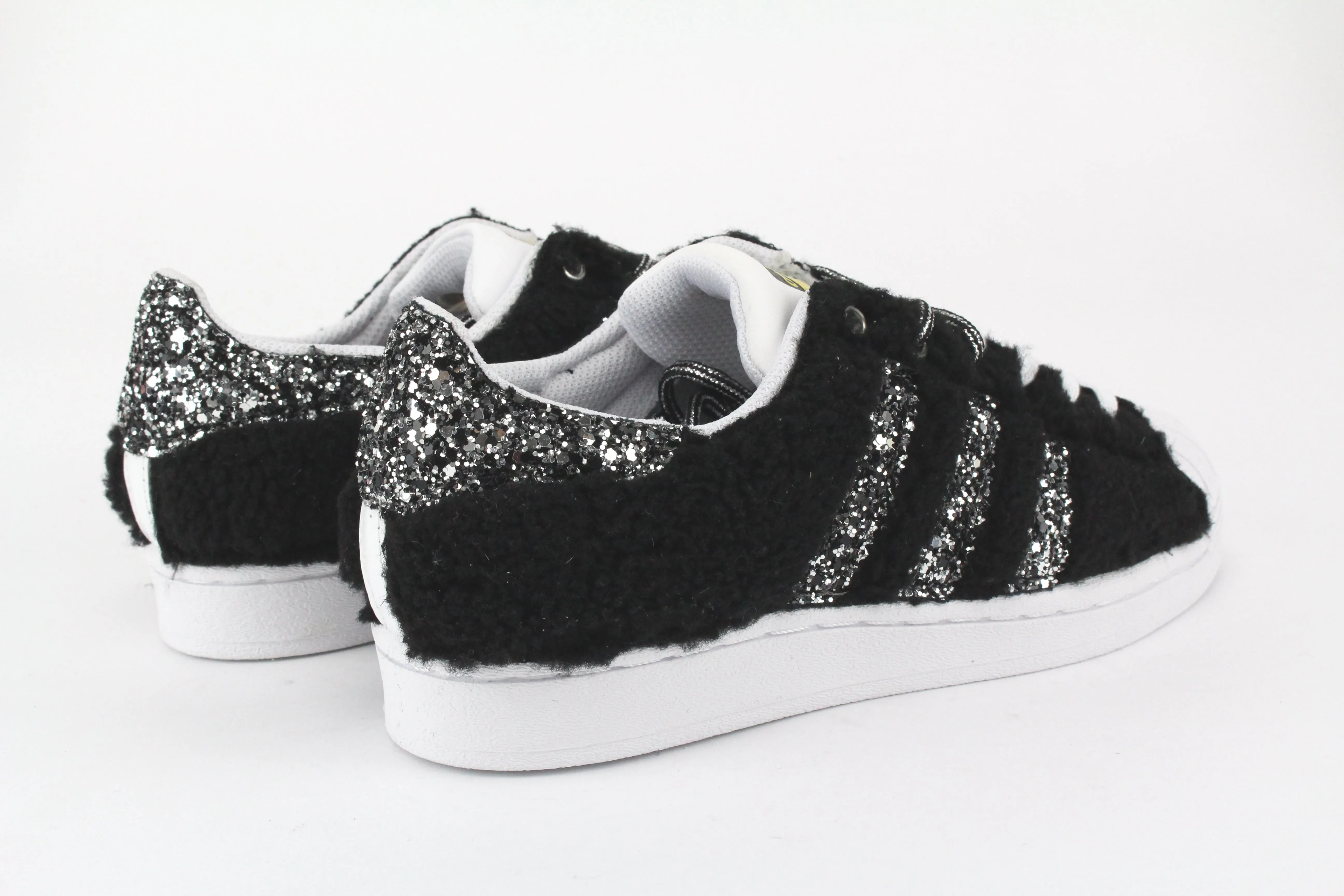 Flexible Toe Box Adidas Superstar Lamb & Glitter Argento