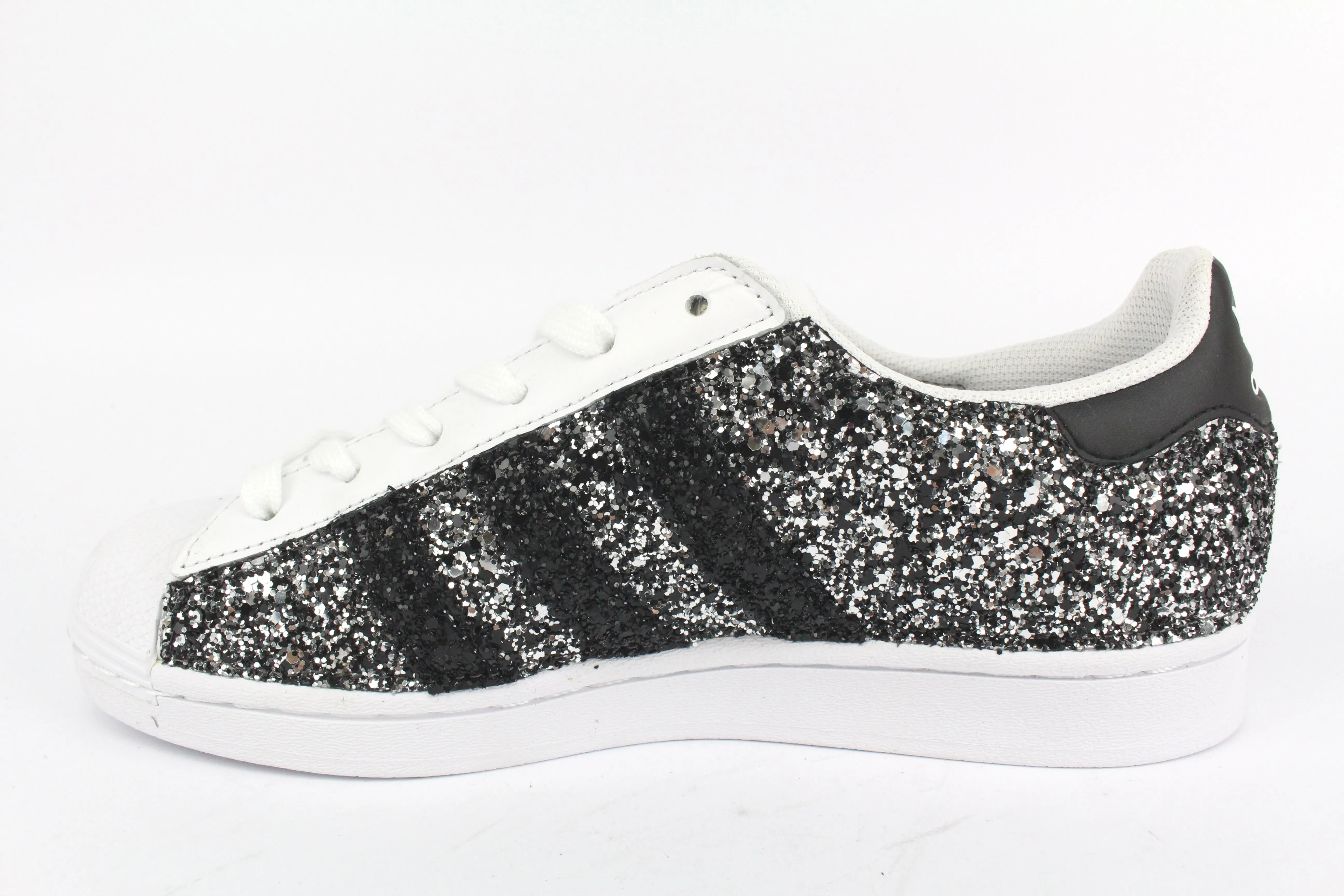Shock Absorption Layer Antibacterial Adidas Superstar Total Black Glitter