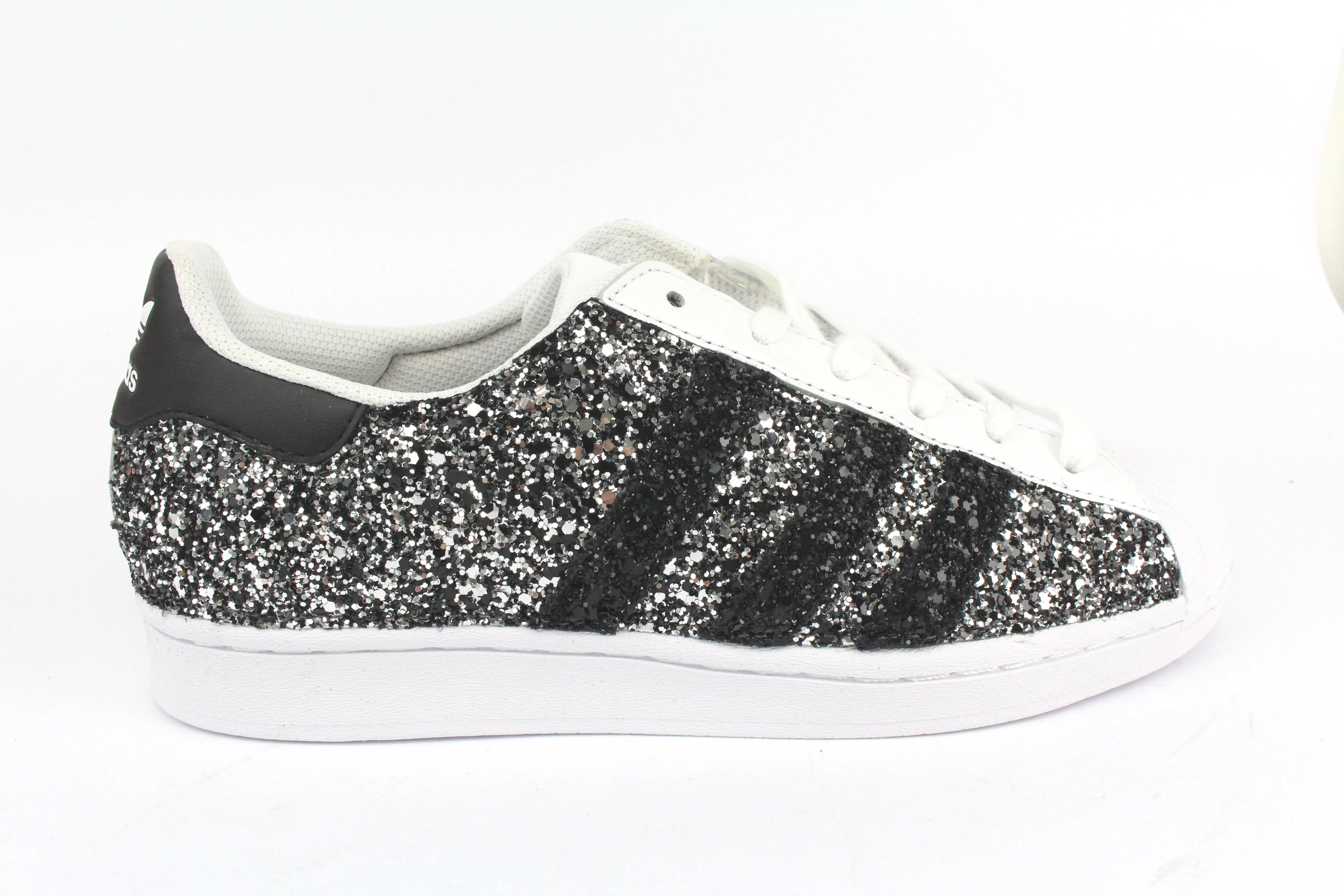 Adidas Superstar Total Black Glitter Drill Run Urban Explorer
