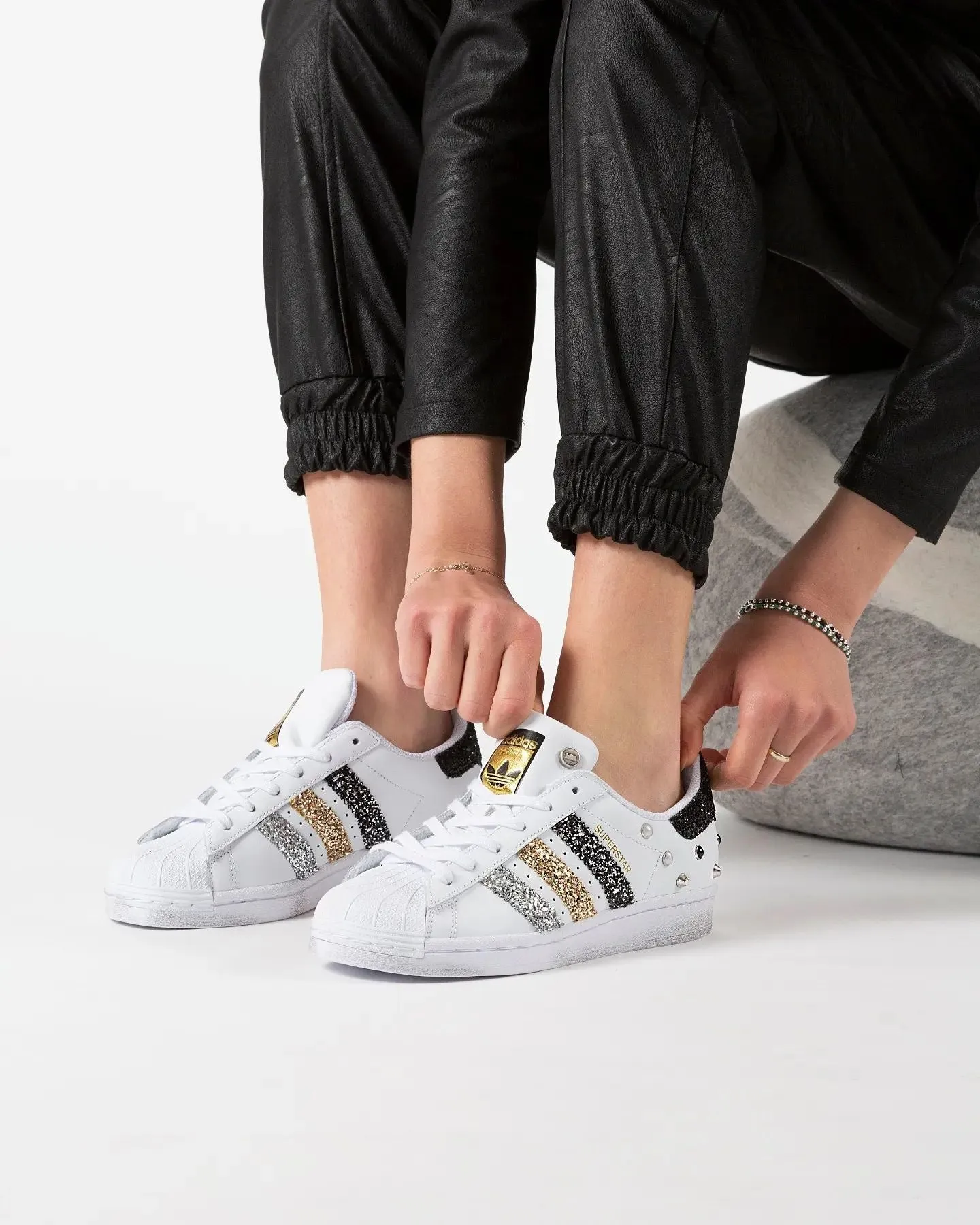 Adidas Superstar Multiglitter & Borchie Shock Absorbing Heel