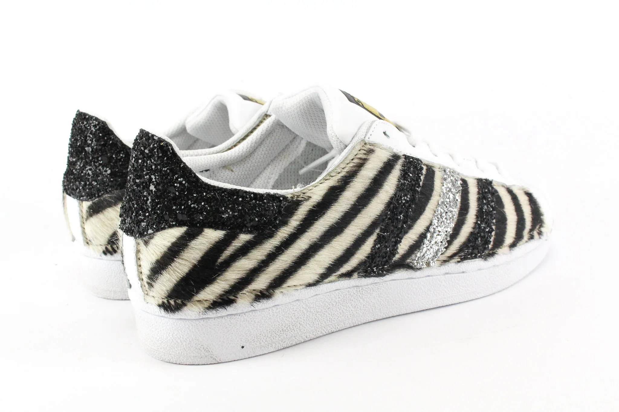 Foam Footbed ventilation channels Adidas Superstar Total Zebrate & Glitter